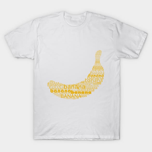 Typographic banana T-Shirt by hedehede